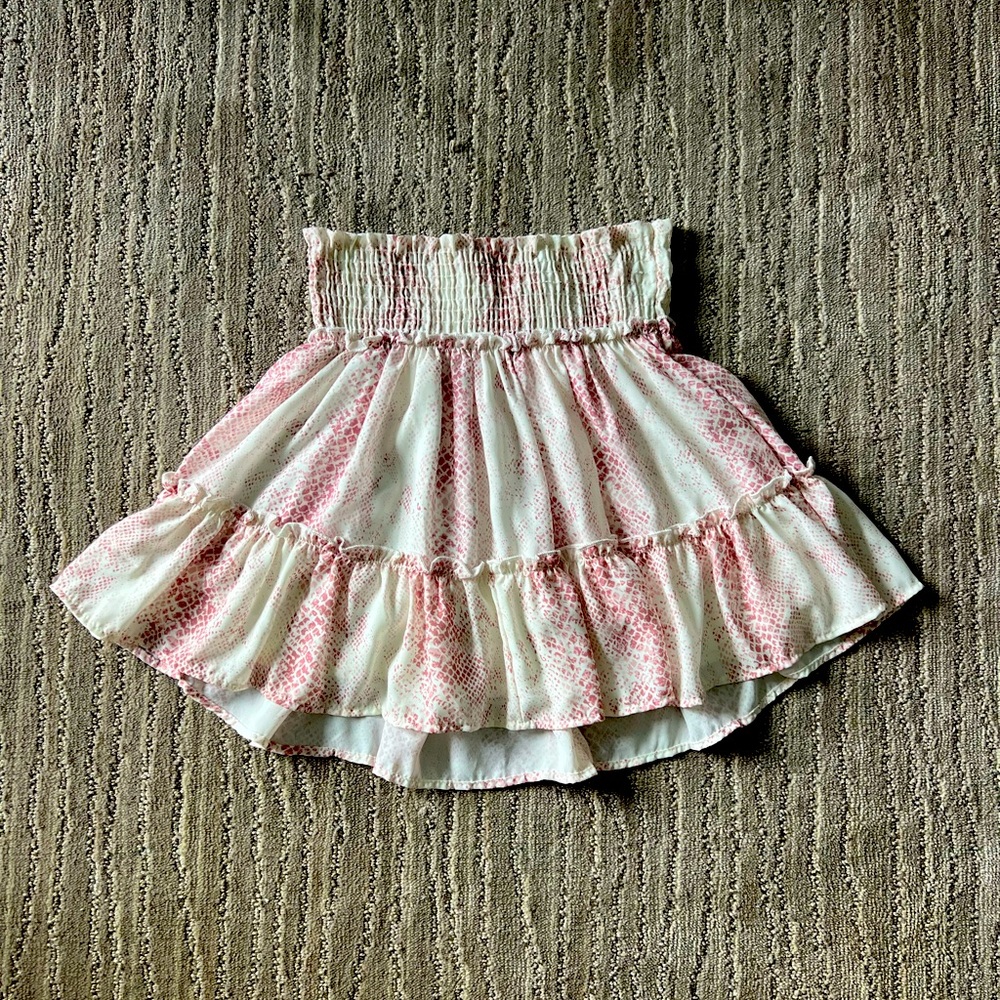 Altar’d State Pink and White Snake Print Skirt
